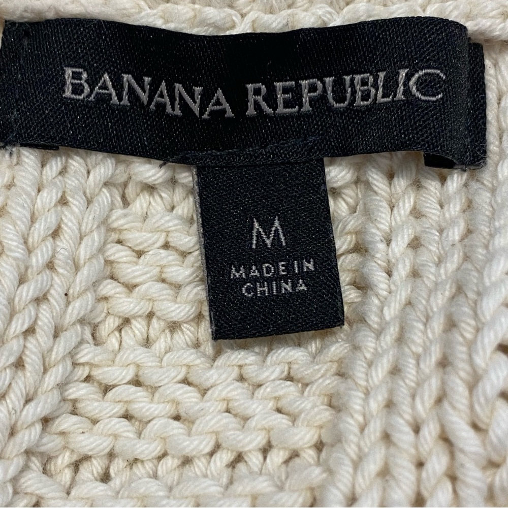 Banana Republic Women’s Cream White Organic Cotton Sweater Tank, Size Medium - Picture 7 of 9